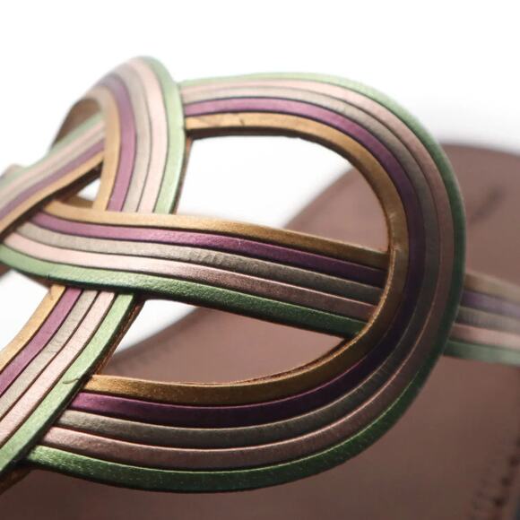 Bottega Veneta Leather Thong Braided Design Sandals 39 - Picture 10 of 11